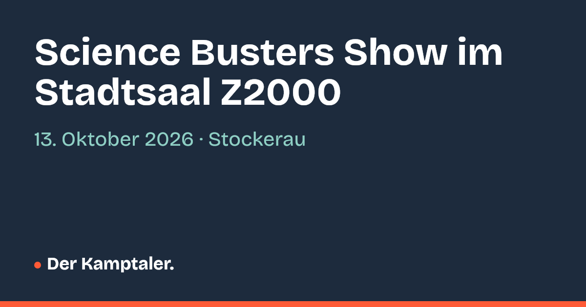 Vorschau: Science Busters Show im Stadtsaal Z2000
